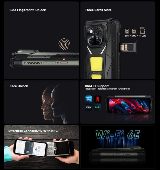 Смартфон Doogee V Max Play Projector 16/512Gb Battle Rust