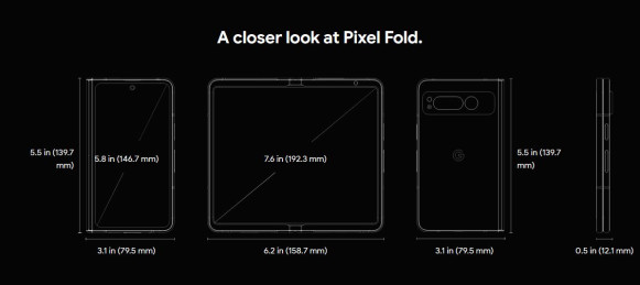 Смартфон Google Pixel Fold 12/256Gb Obsidian